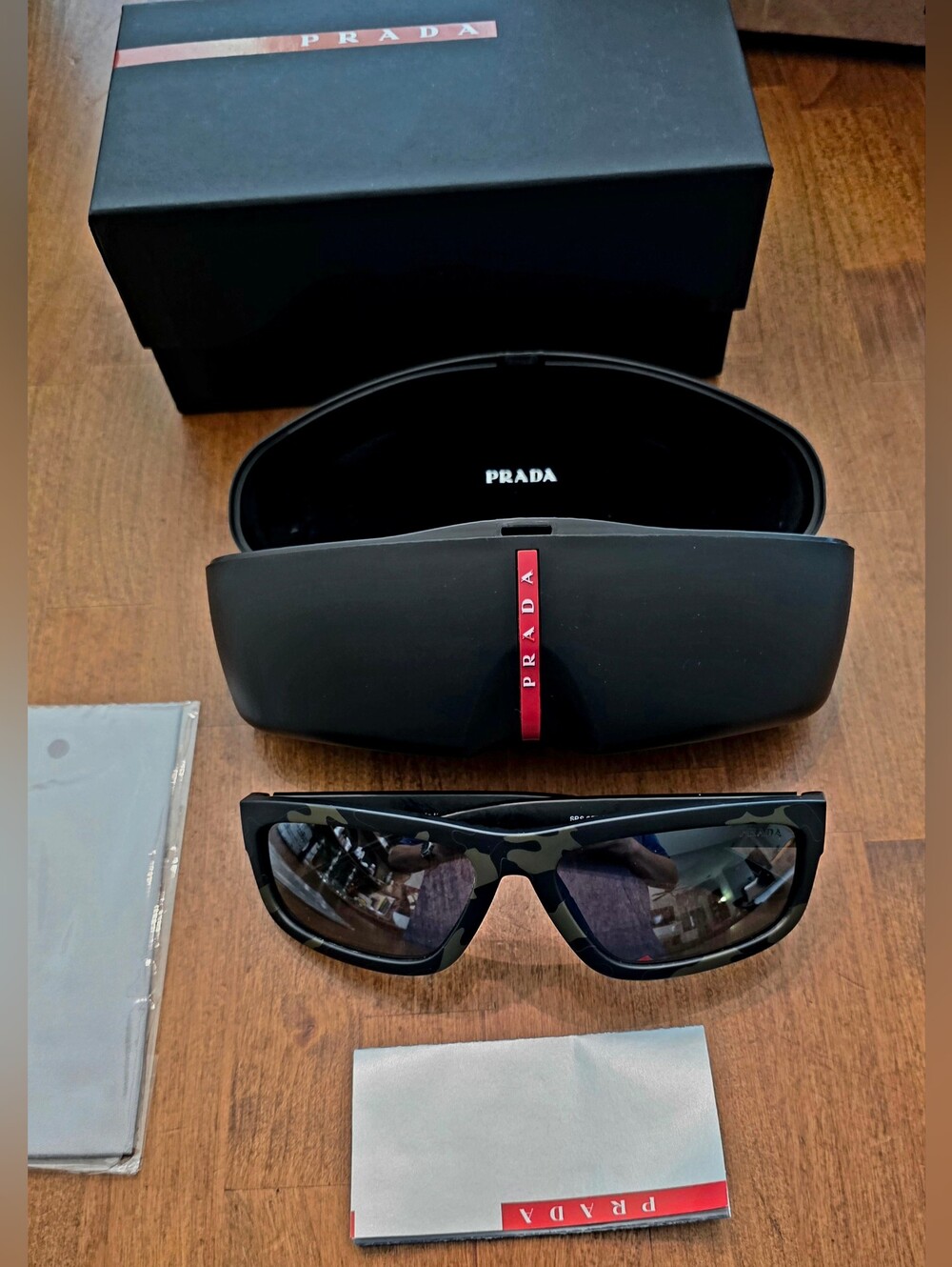 Prada Linea Rossa Men’s Grey Mirror Sunglasses